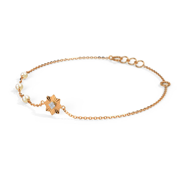 Twinkling Starburst Diamond Chain Bracelet