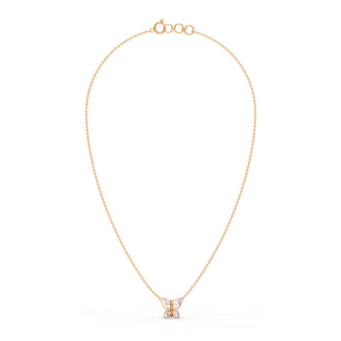 Cutesy Flutter Kids' Gold Necklace