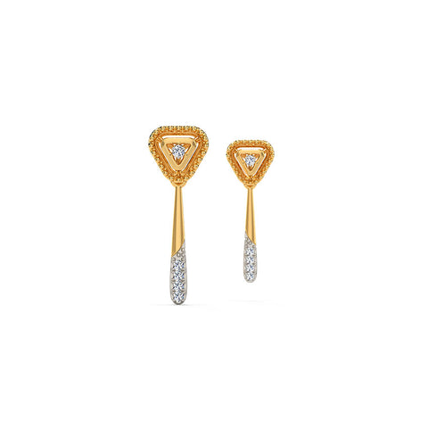 Trillion Diamond Drop Earrings