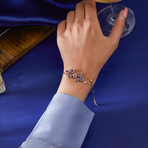 Majestic Bloom Gemstone Bracelet