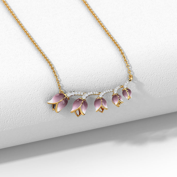Veronica Tulip Diamond Necklace