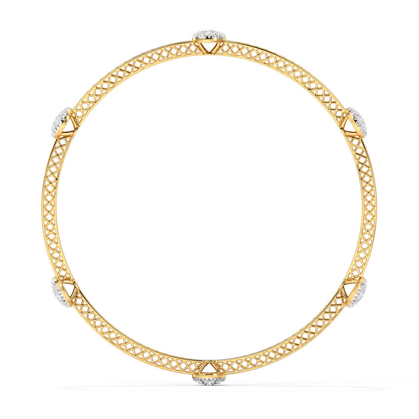Mesh Cluster Diamond Bangle