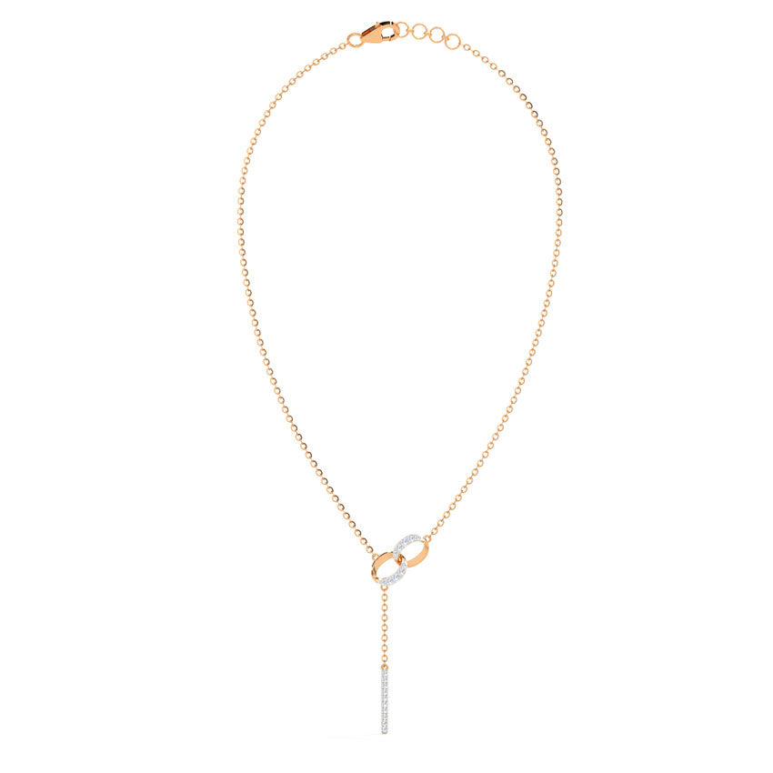 Ovate Interlinked Diamond Necklace