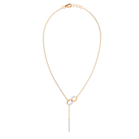 Ovate Interlinked Diamond Necklace