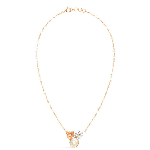 Periwinkle Pearl Diamond Necklace