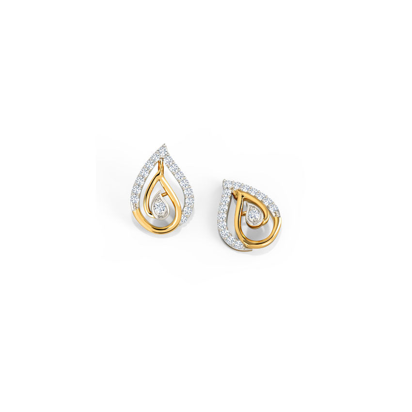 Trickel Diamond Stud Earrings
