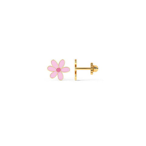 Lilac Bloom Kids' Gold Earrings