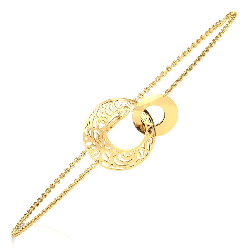 Elle Interlooped Cutout Gold Bracelet