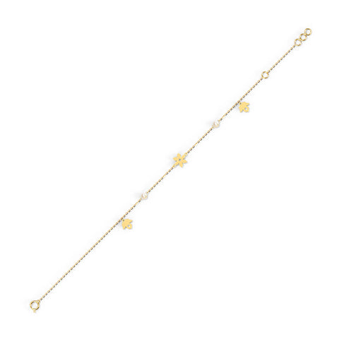 Bloom In Pearl Chain Bracelet