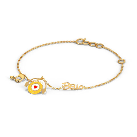 Bello Minion Gold Chain Bracelet