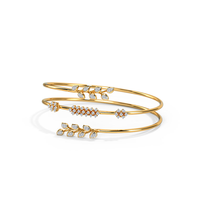 Alisha Floral Spiral Diamond Bracelet