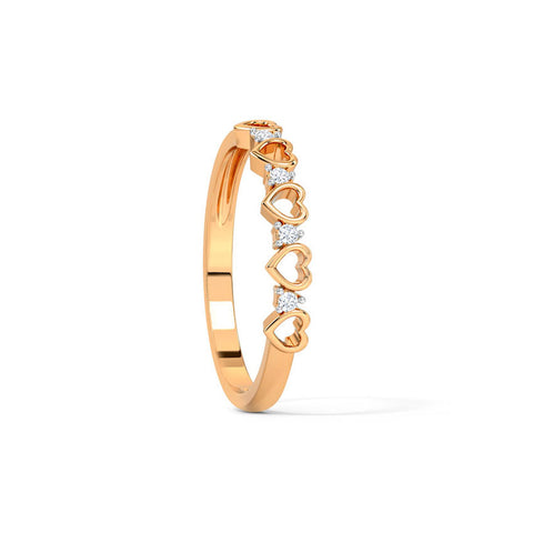 Glowing Heart Diamond Band