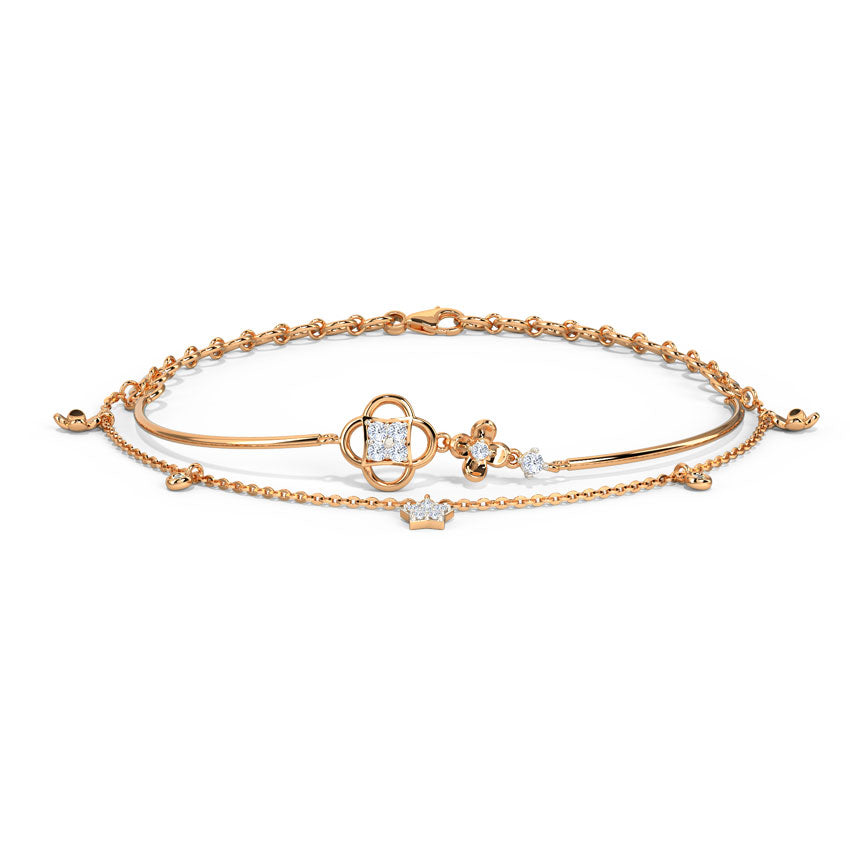 Glinting Clover Diamond Bracelet