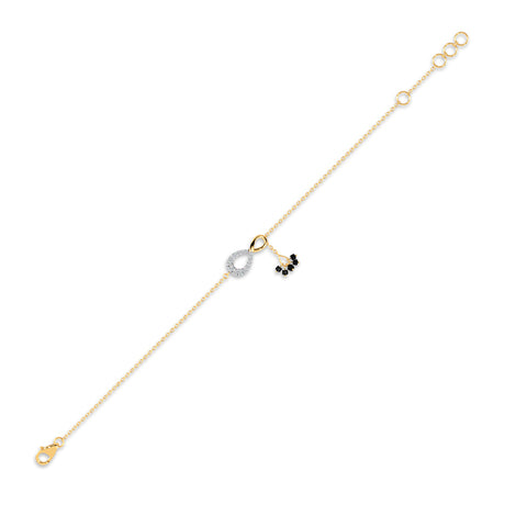 Love Infinity Diamond Mangalsutra Bracelet