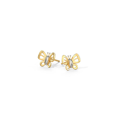 Lil Butterflies Kids' Gold Earrings