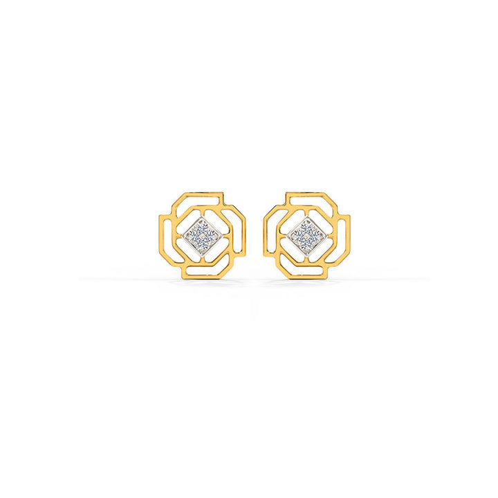Lattice Diamond Multiwear Stud Earrings