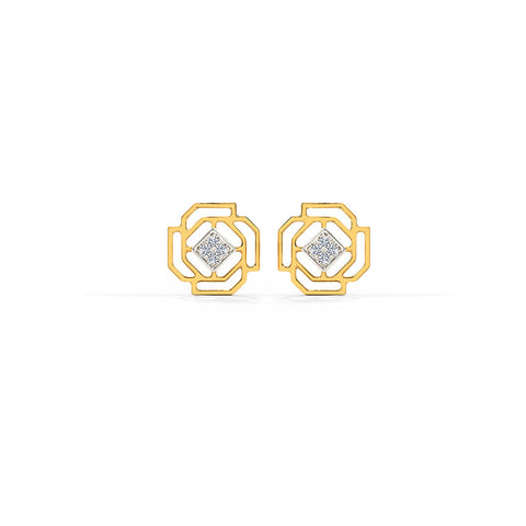 Lattice Diamond Multiwear Stud Earrings