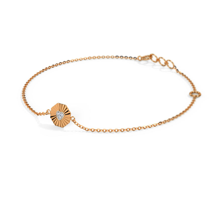 Starburst Heart Diamond Bracelet