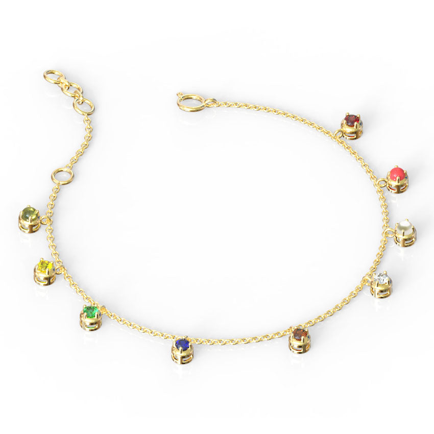 Swing Navratna Gemstone Bracelet