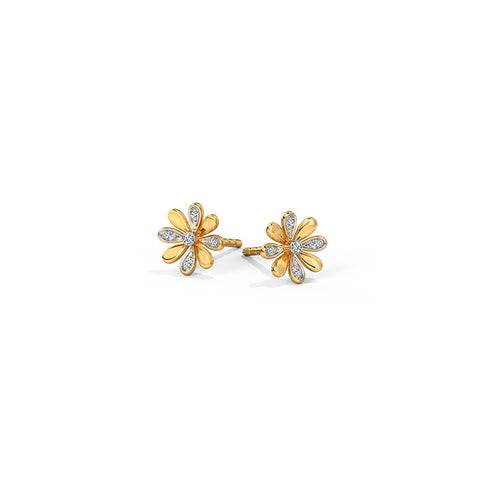 Flickery Floret Diamond Stud Earrings