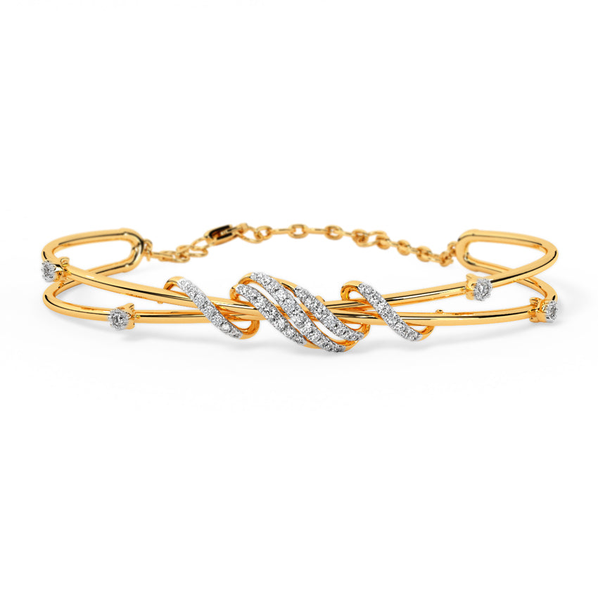 Jagvi Twisted Diamond Bracelet