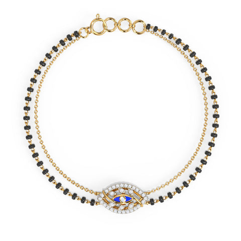 Kamya Evil Eye Diamond Mangalsutra Bracelet