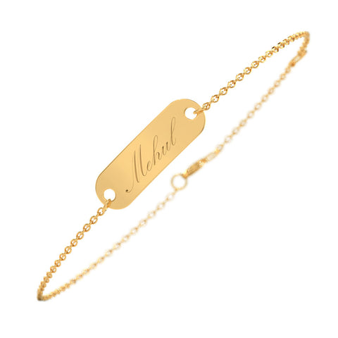 Lani Engrave Baby Gold Bracelet