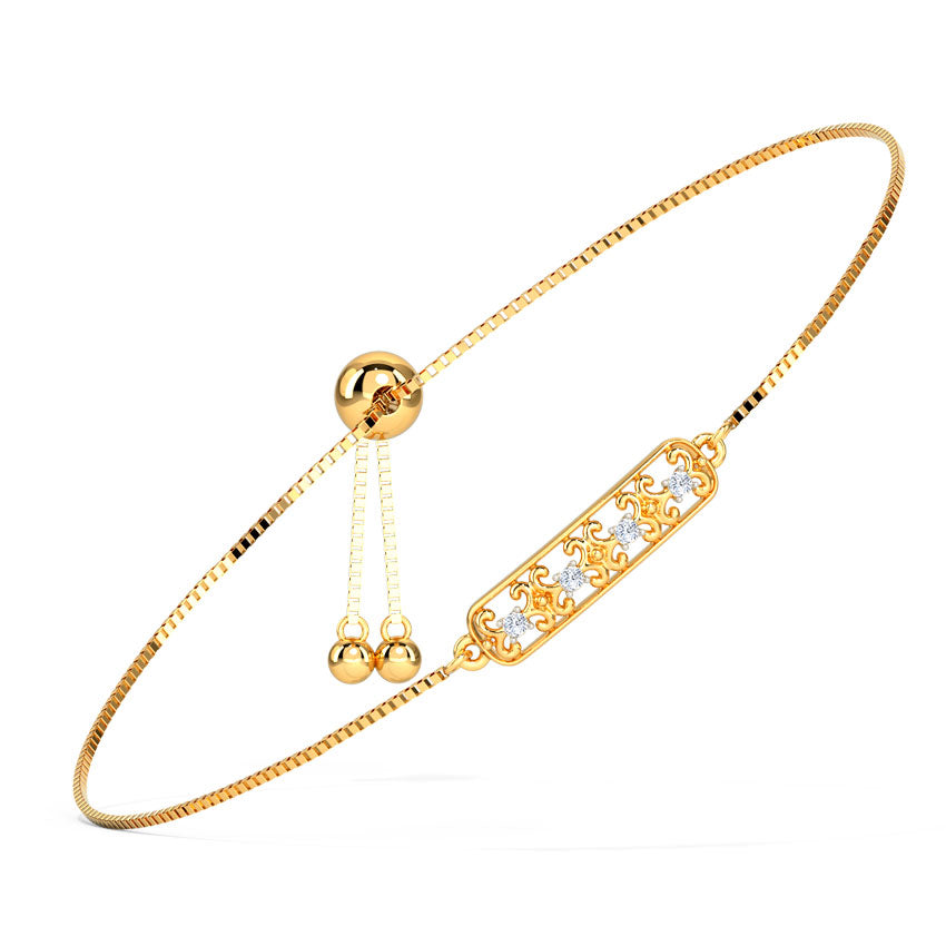 Sleek Diamond Adjustable Bracelet