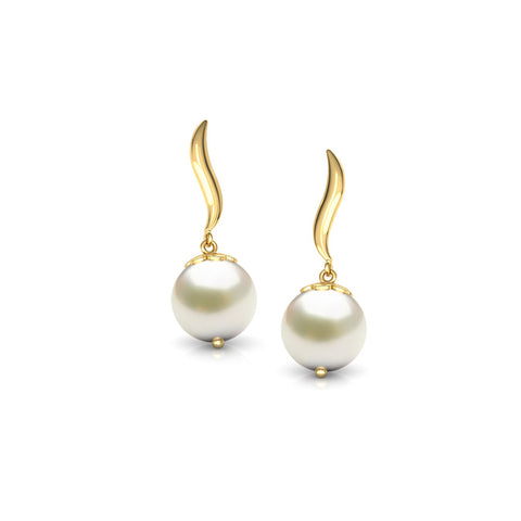 Snow Drop Pearl Drop Earrings