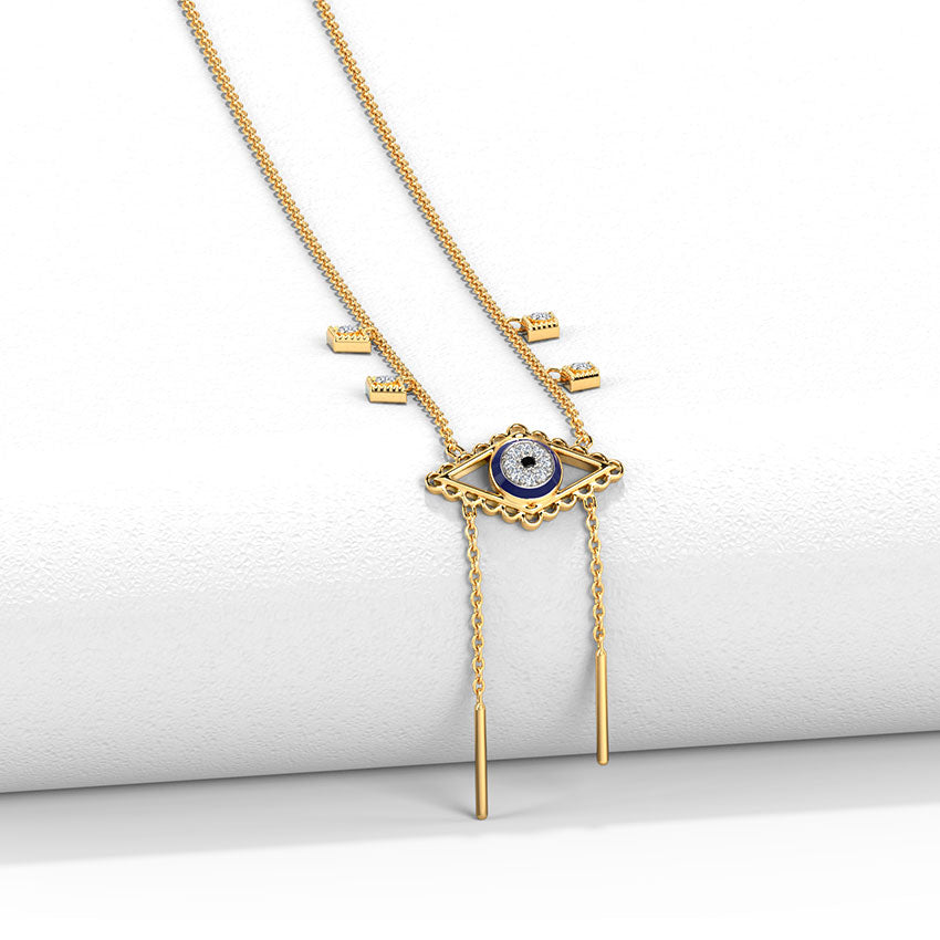 In Style Evil Eye Diamond Necklace