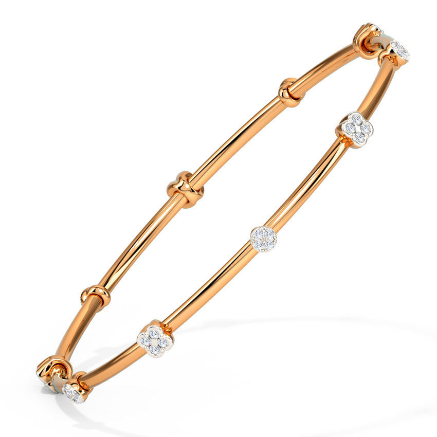 Blush Clover Diamond Bangle
