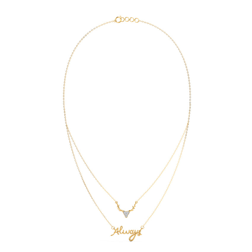 Stag Patronus & Always Diamond Necklace