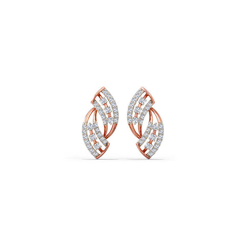 Ellie Wave Diamond Stud Earrings