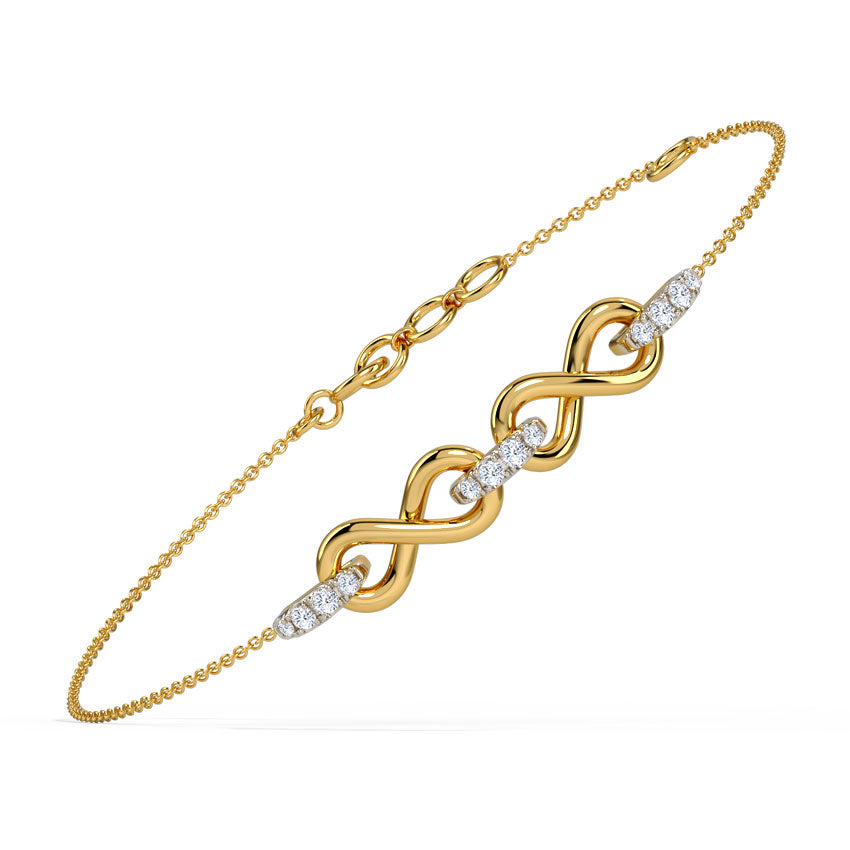 Twist And Twirl Infinity Diamond Bracelet