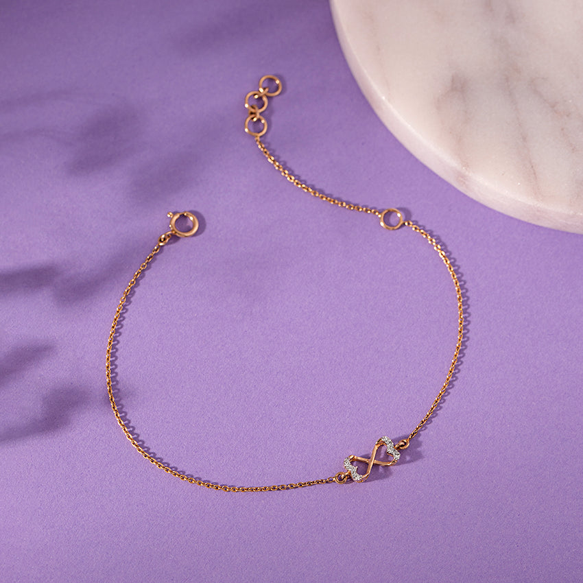 Twain Heart Diamond Bracelet