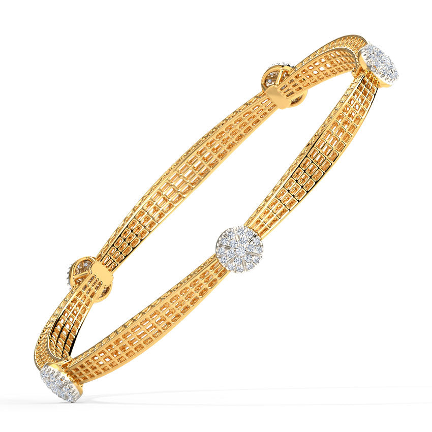 Orb Mesh Diamond Bangle