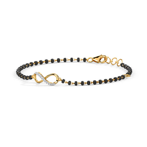 Obi Infinity Diamond Mangalsutra Bracelet