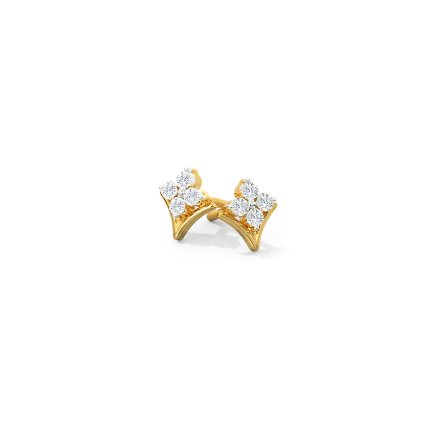 Trinket Diamond Stud Earrings