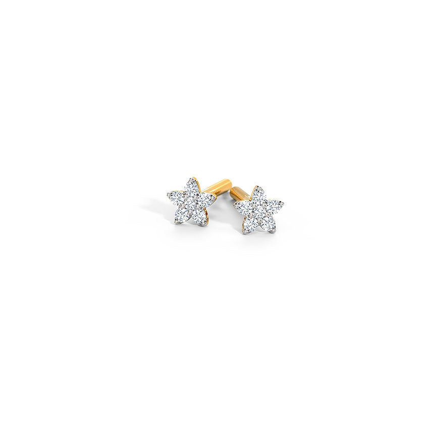 Tiny Bloom Kids' Diamond Earrings