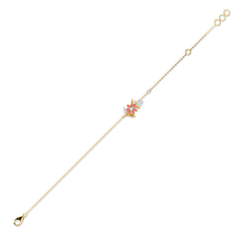 Captivating Flora Diamond Chain Bracelet