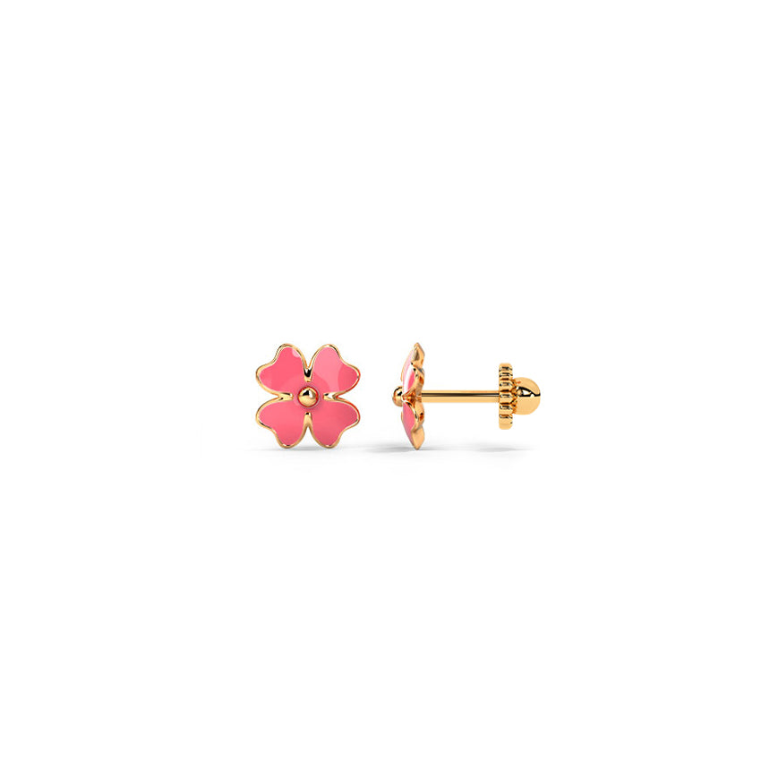 Cress Floret Kids' Gold Earrings