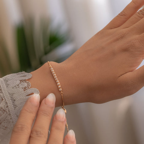 Cubic Diamond Adjustable Bracelet