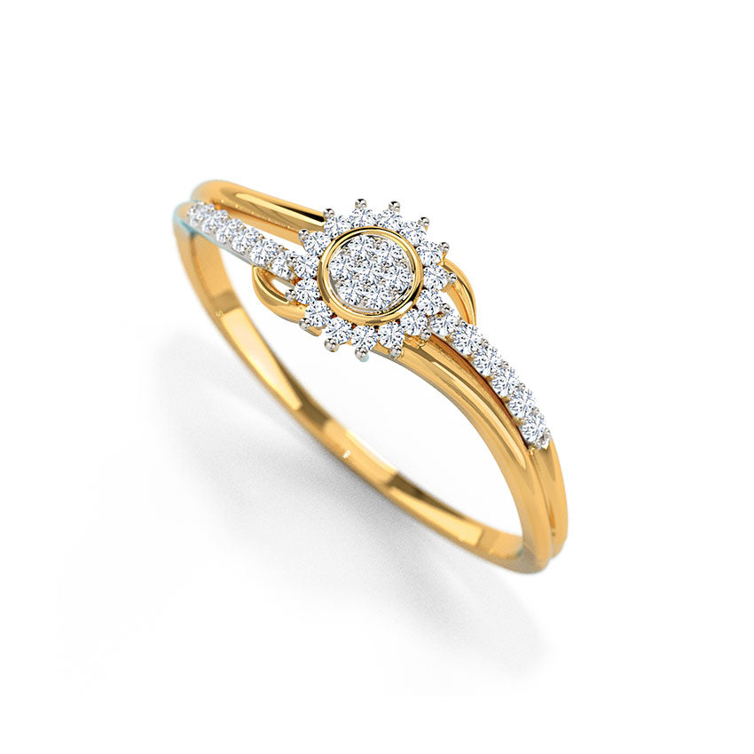 Mila Cluster Wave Diamond Ring