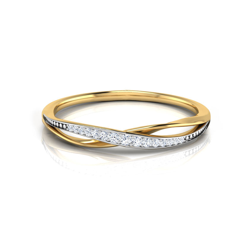 Beryl Overlapping Diamond Ring