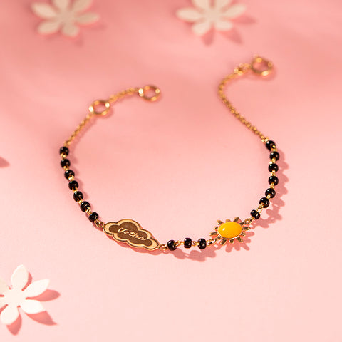 Sunrise Personalised Baby Nazaria Gold Bracelet