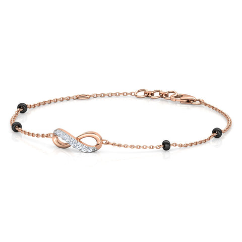 Akira Infinity Diamond Mangalsutra Bracelet