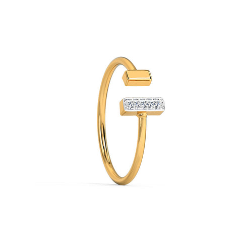 Dual Linear Diamond ring