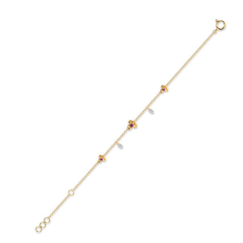 Adhira Floral Gemstone Bracelet