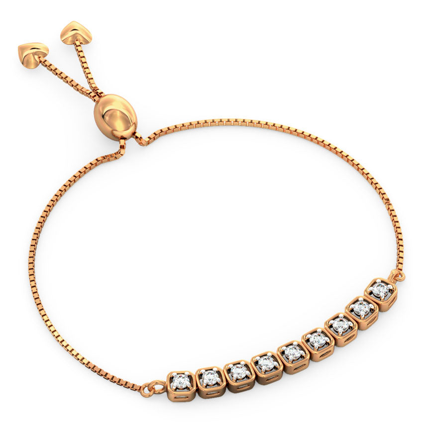 Quad Diamond Adjustable Bracelet