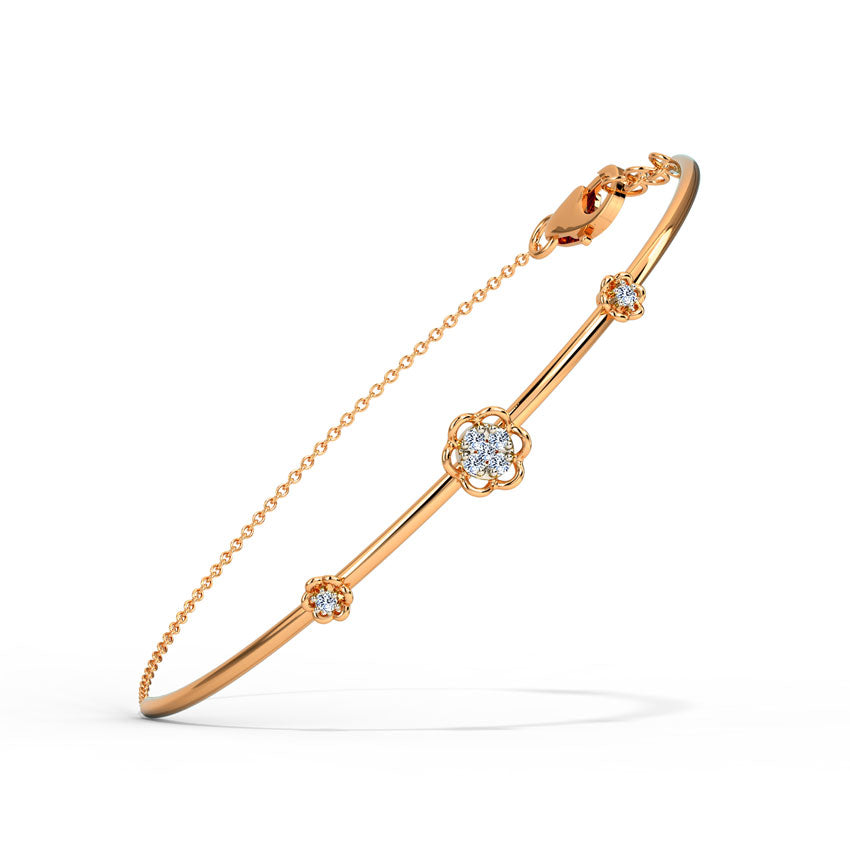 Delicate Floral Diamond Bracelet